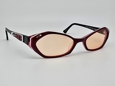 Eye-Tech Optique DC-204 Col. 05 Red Frame Light Orange Lens Cat Eye Sunglasses