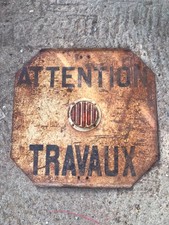 panneau ancien en tôle peinte