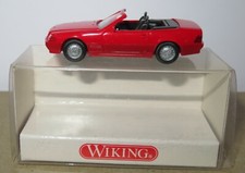 MICRO WIKING HO 1/87 MERCEDES-BENZ 500 SL ROUGE CABRIOLET in BOX #14201