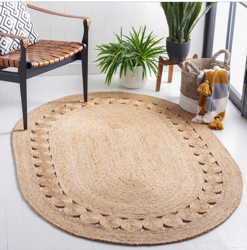 Tapis ovale - , jute