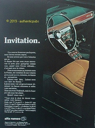 Publicite alfa romeo - alfa,