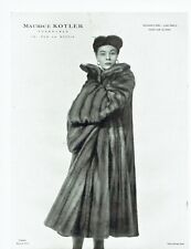 Advertising 049 1951 Furs Maurice Kotler Mink Coat Saad