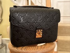 Louis Vuitton Metis Pochette Black Empreinte Leather Shoulder Bag Handbag Purse