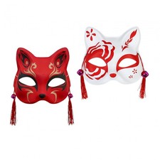 Demi-visage chat Halloween renard, accessoires, , masque de Costume, Cosplay