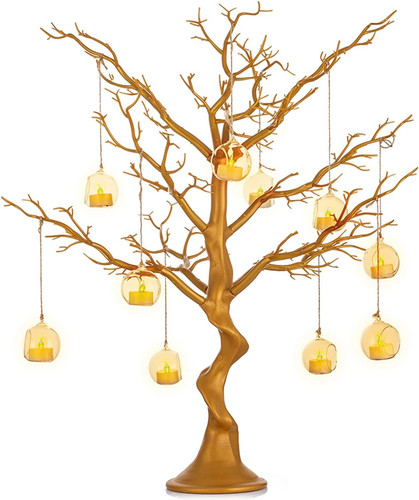 Gold artificial christmas tree - gold,