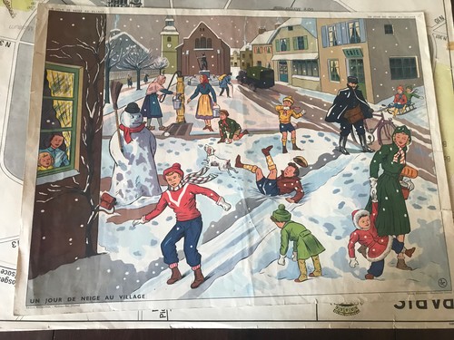 Ancienne affiche scolaire - 🚌,