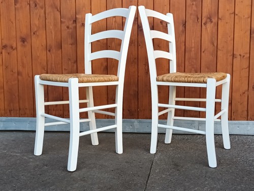 Vintage chaise bois paille - bois,