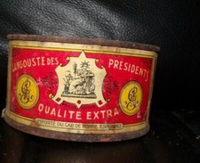  OLD PRESIDENTS' LOBSTER CANNED BOX CAPE GOOD HOPE CIRCA 1900