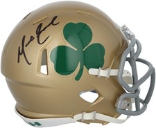 Marcus Freeman Notre Dame Fighting Irish Signed Riddell Shamrock Mini Helmet