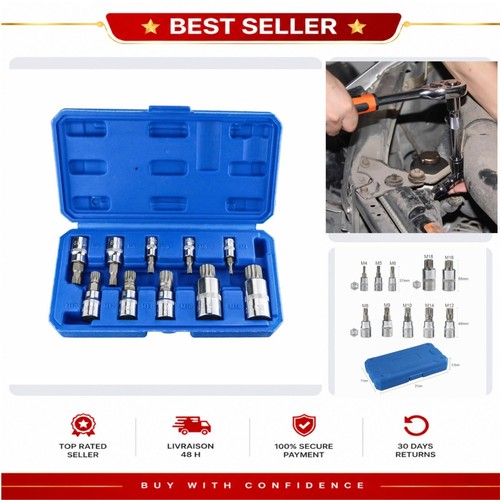 Coffret douilles xzn torx - 10,