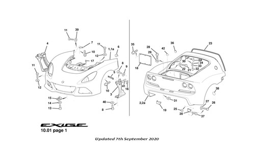 Lotus exige fixations en - lotus,