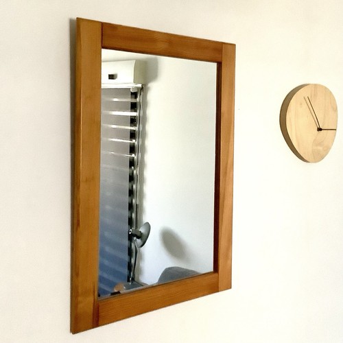 Grand miroir bois 50x70 - grand,