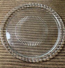 Vintage Plateau à tarte rond en verre art déco cuisine table design France