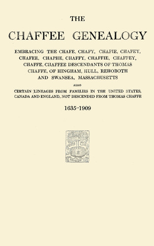 The chaffee genealogy - the,