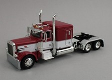 DCP 1:64 *MAROON & WHITE* Peterbilt 389 63" Flattop Sleeper Semi Truck *NEW*