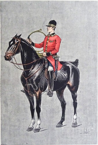 Chasse courre un piqueux - courre,