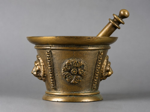 Ancien mortier bronze pilon - ancien,