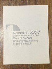 Nakamichi ZX-7 Owner’s