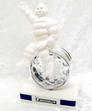 Michelin man Bibendum Figures Bibendum on Wheel Object Antique Height 16cm