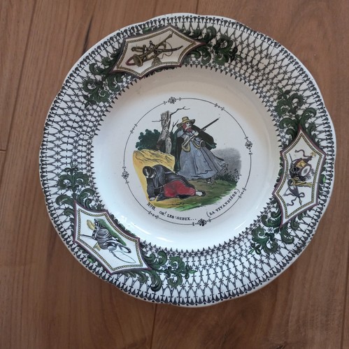 Assiette faience creil - assiette,