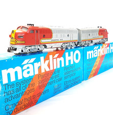 Marklin AC HO USA SANTA FE EMD F7 DIESEL LOCOMOTIVE 3060 + DUMMY 4060 NMIB`80