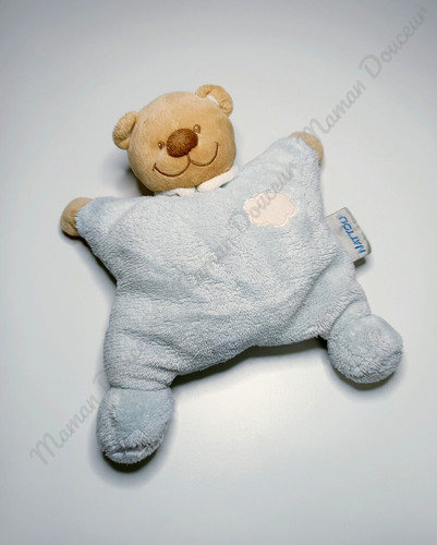 Peluche doudou ours coussin - peluche,