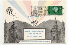 SAINT DIE - VOSGES - POSTCARD 88 - Belgian Franco Friendship St Dié Arlon Flamme 1961