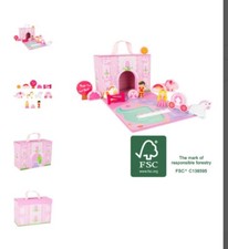 Coffret Château Princesse Valise transportable 13 pièces bois Small Foot Legler
