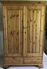 Vintage Rustic Pine TV Entertainment Armoire Cabinet
