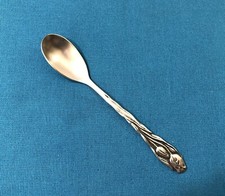 cuillère à oeuf / moutarde ART NOUVEAU modèle TULIPE métal argenté Table 11,5 cm