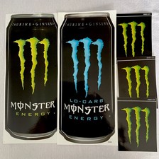 Monster Energy Sticker Can Decal Logo Lot 11.5” X 5” Cans & 3-5” Claws New