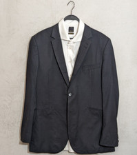 Armand Thiery Signature Blazer Suit Jacket US44 EU54 Mens Gray Wool Silk Coat