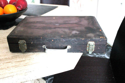 Coffret boite bois ancienne - bois,
