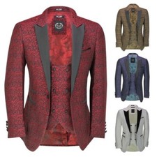 Homme Floral Jacquard Imprimé