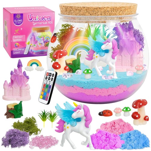 Light unicorn terrarium kit - unicorn,