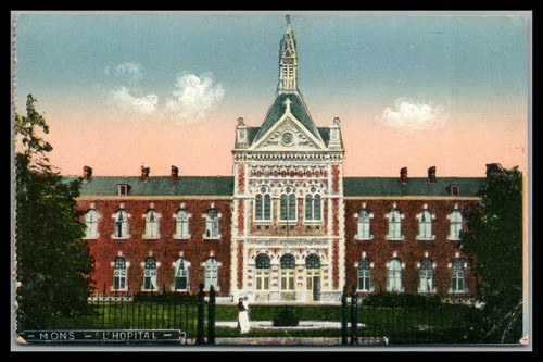 Carte postale belgique mons - carte, postale,