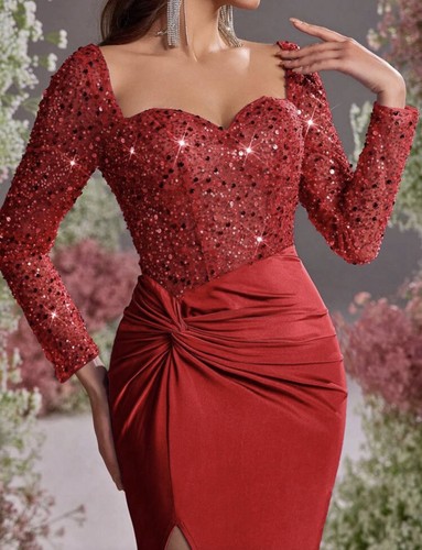 Robe soirée longue rouge - soirée,