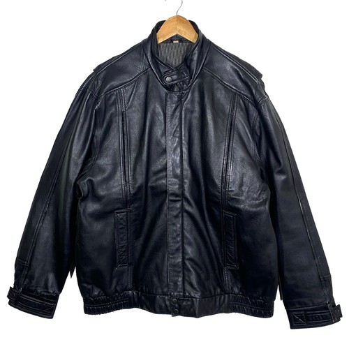 Blouson cuir noir vintage - en,