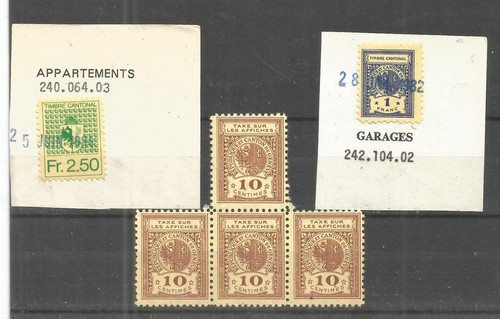 Timbres anciens suisse fiscaux - timbres,