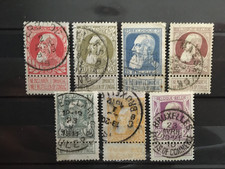 belgique 1905 cob 74 à 80 série complète oblitéré