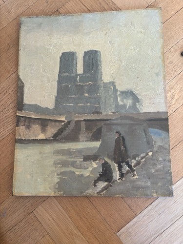 Huile sur panneau notre - huile,