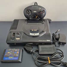 Console Sega Megadrive 1 EUR PAL MD1 Noire Avec Câble Manette Et Jeux