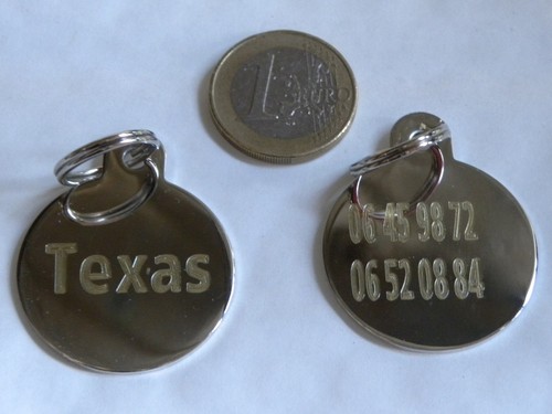 Medaille gravée chromée - medaille,