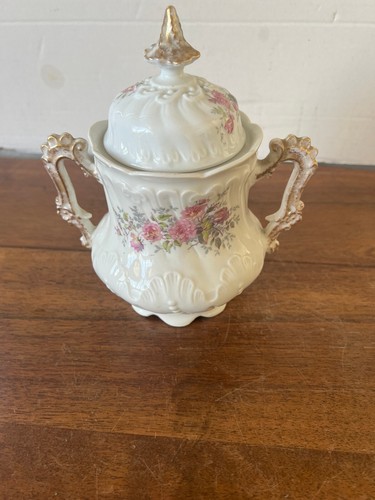 Sucrier porcelaine fleurs et - ,,