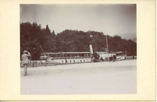 France, Annecy, Le ponton du lac et le boat vintage citrate print print print c