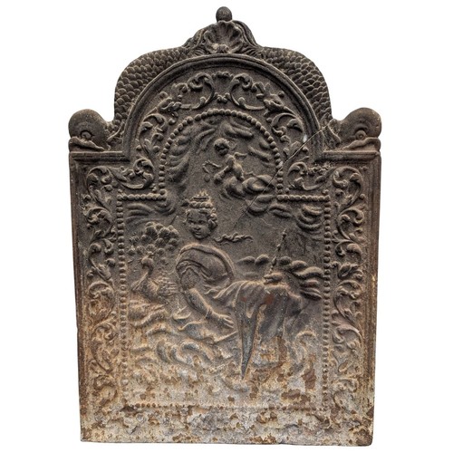 Plaque fonte cheminée - fonte,