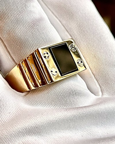 Bague homme jaune ct 750 - homme, or