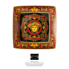 Versace Rosenthal - Medusa Rouge - Coupelle Carrée Plate 12x12 Cm / 4.72x4.72 In