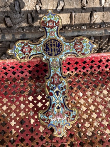 Croix laiton émaux - en,