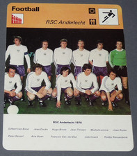 FICHE FOOTBALL RSC ANDERLECHT